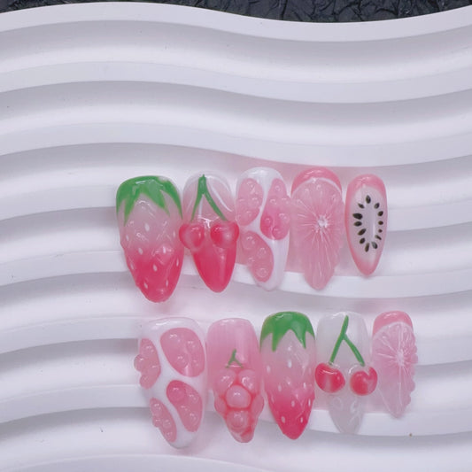 Classic Red red press-on nails flat lay | Classic Red nail inspo