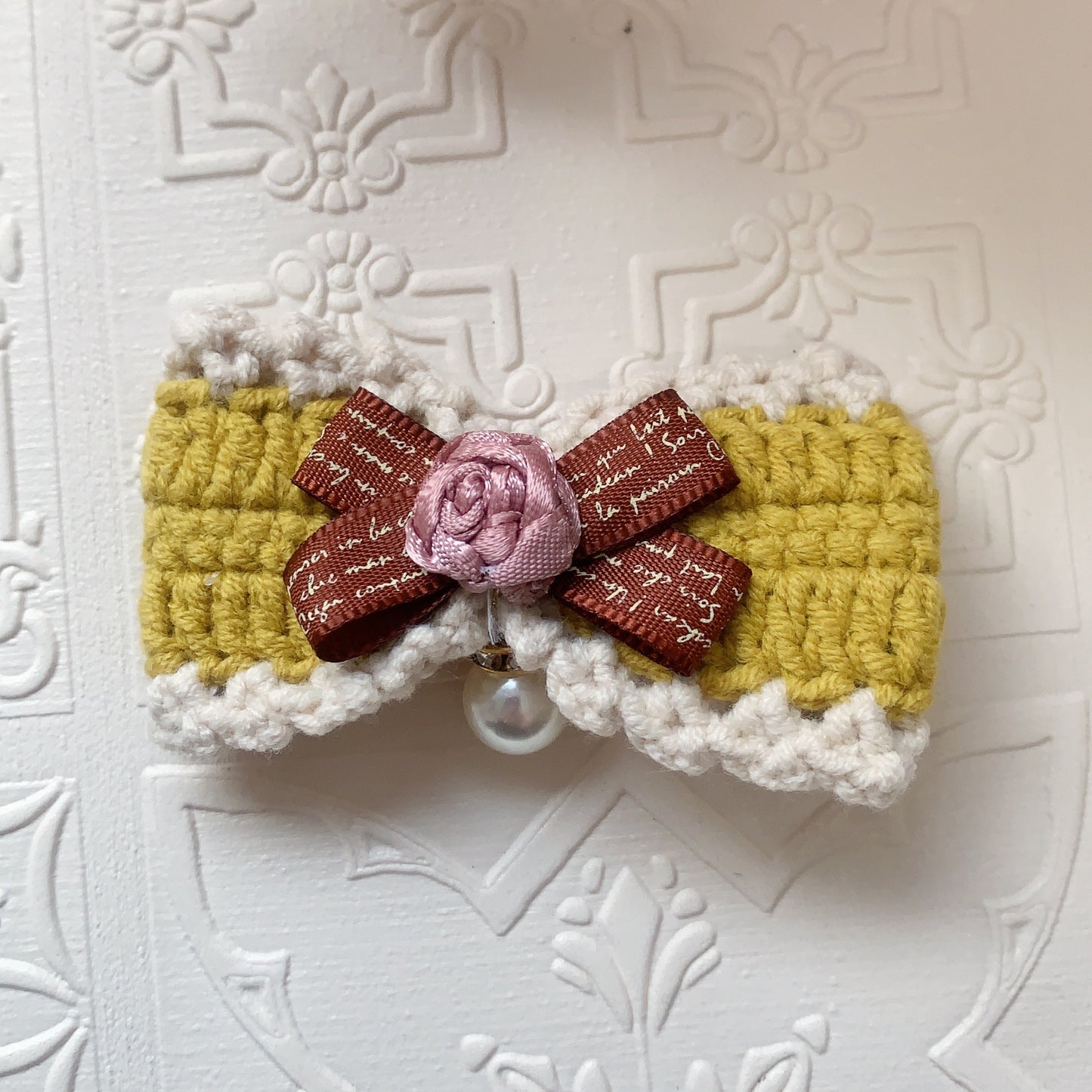 Yellow Bowknot Flower Hair pin
