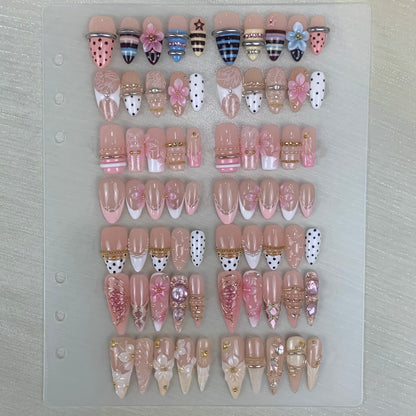 Summer Press-On Nails Mega Bundle | 6 Aesthetic Series + Free Nail Display Book