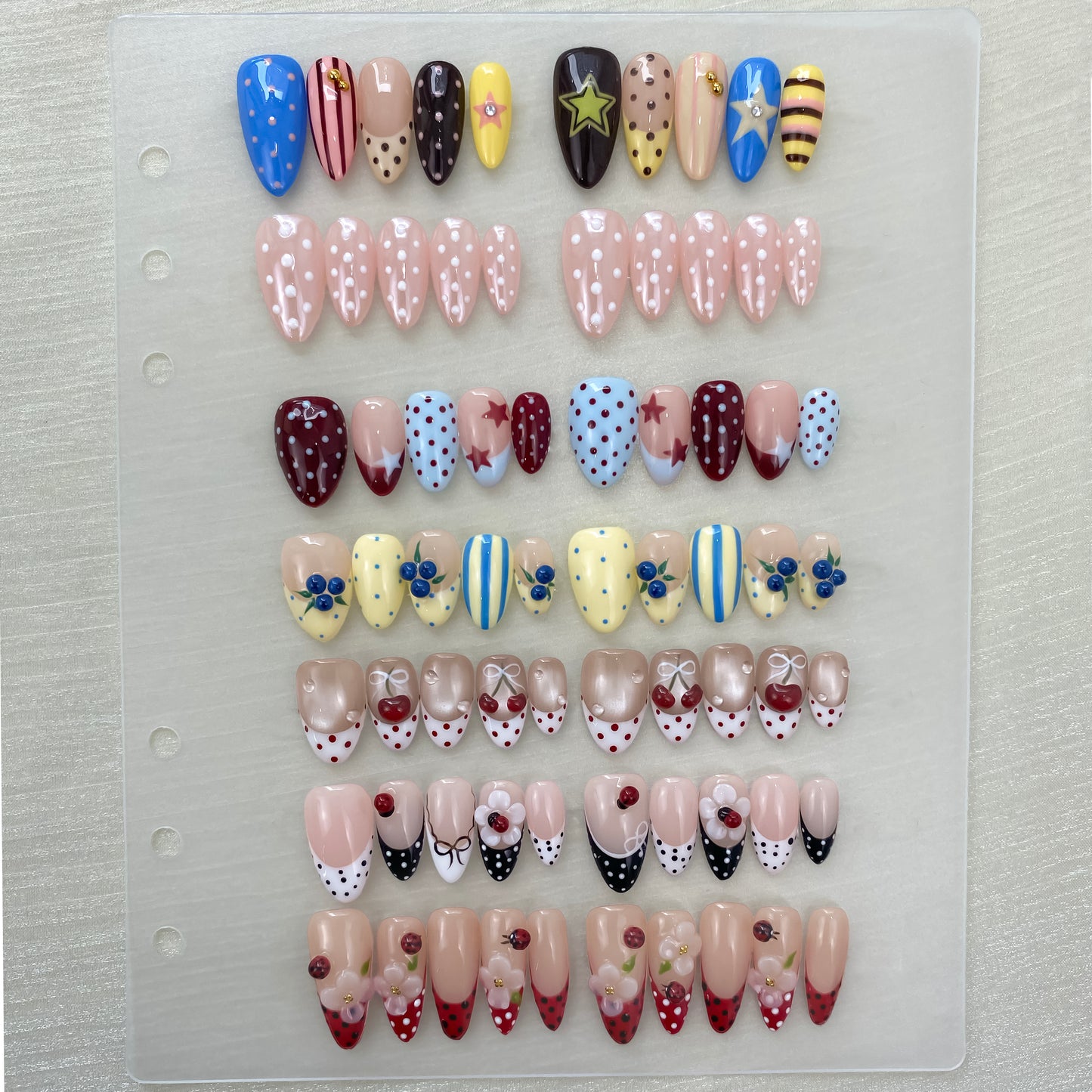 Summer Press-On Nails Mega Bundle | 6 Aesthetic Series + Free Nail Display Book
