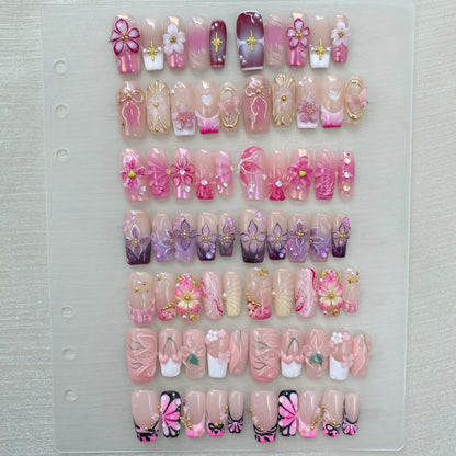 Summer Press-On Nails Mega Bundle | 6 Aesthetic Series + Free Nail Display Book