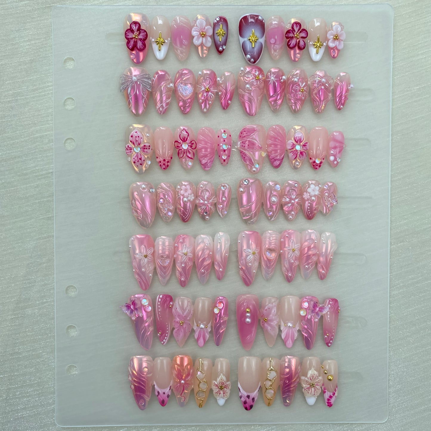 Summer Press-On Nails Mega Bundle | 6 Aesthetic Series + Free Nail Display Book