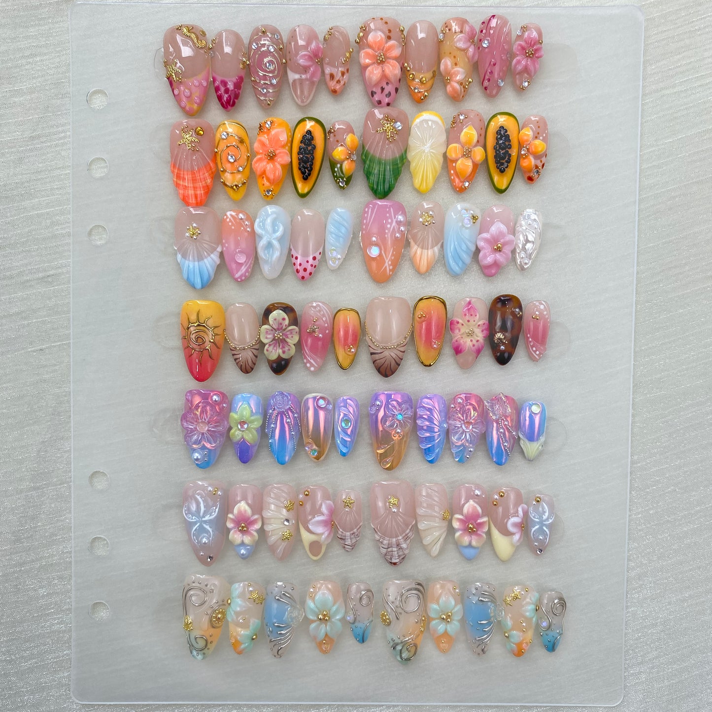 Summer Press-On Nails Mega Bundle | 6 Aesthetic Series + Free Nail Display Book