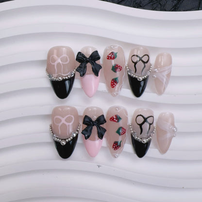 Almond White French heart