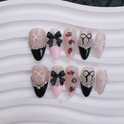 Almond White French heart