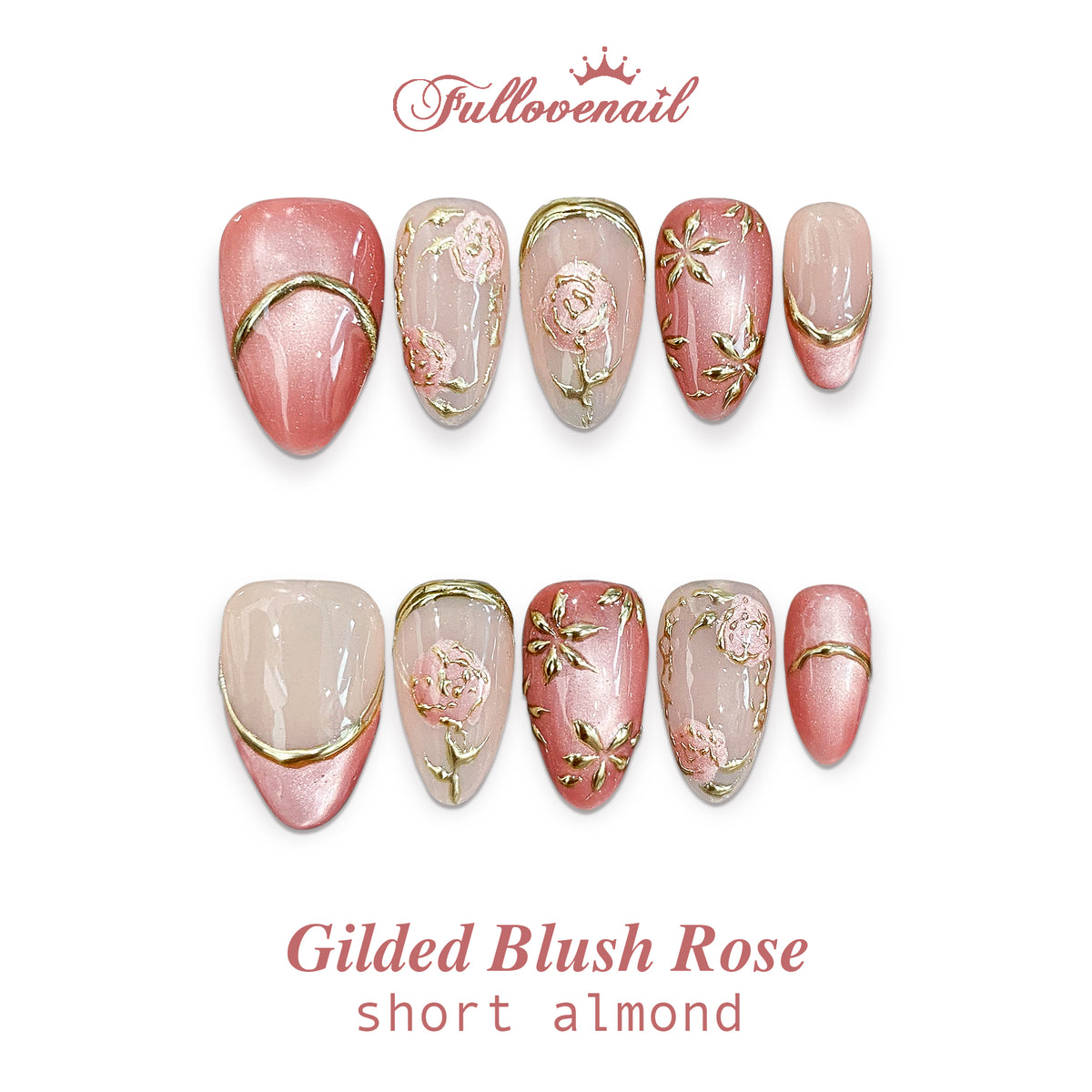Gilded Blush Rose