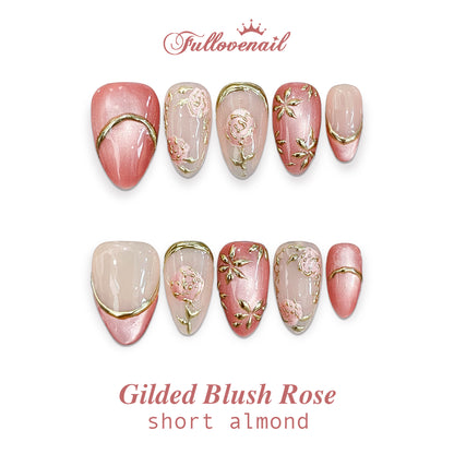 Gilded Blush Rose