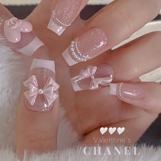 Pink French Channel Style tNail