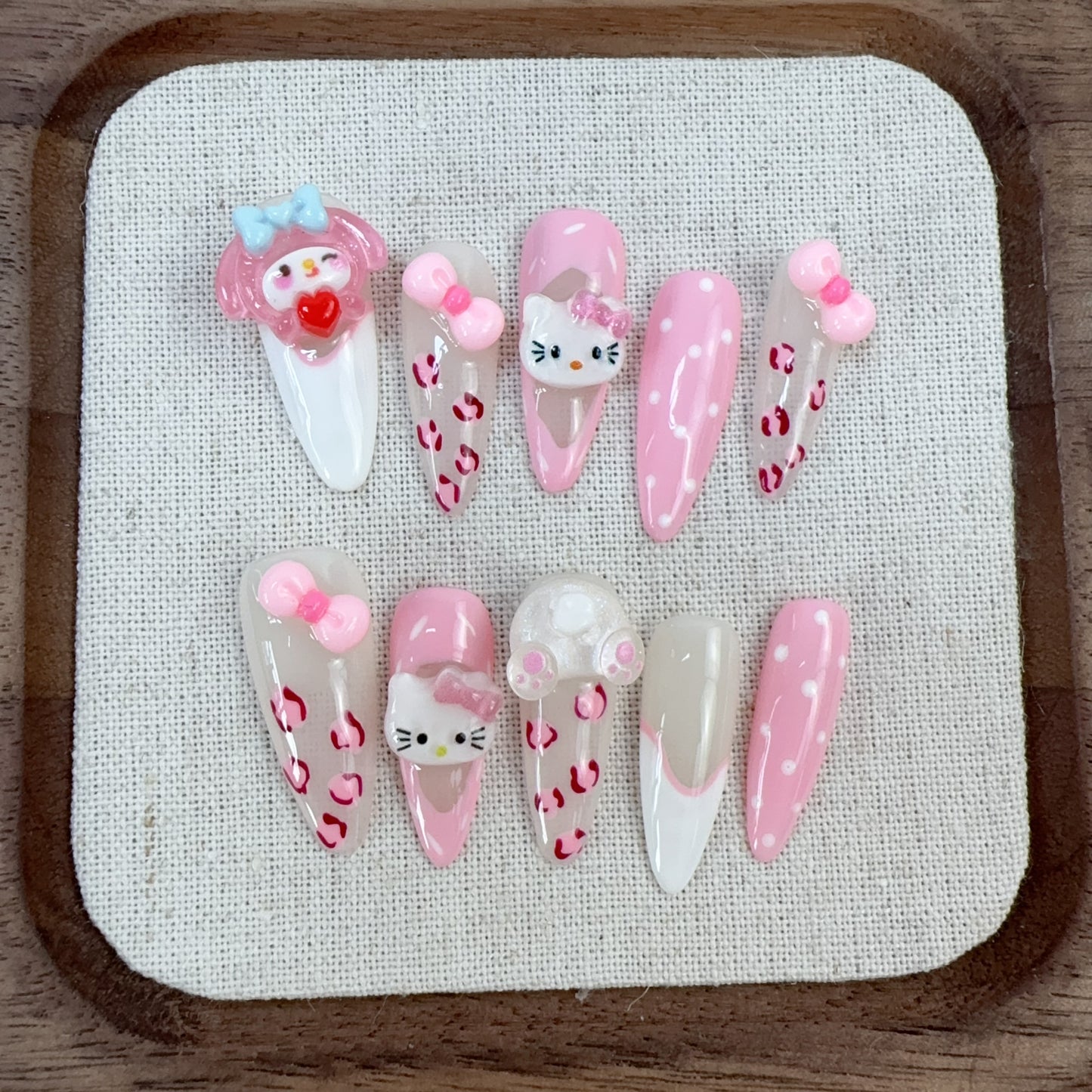 Stiletto Sanrio hello kitty my melody nail