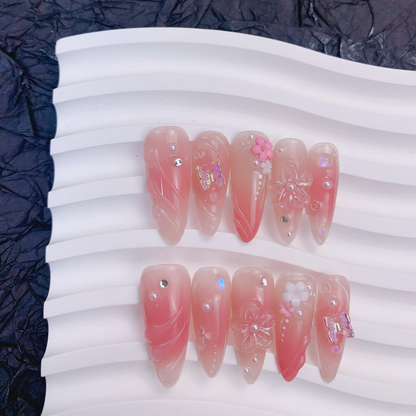 3D flower pink stiletto