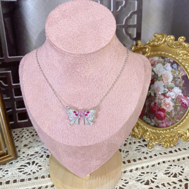 Pink diamond necklace