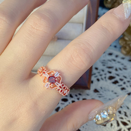 Rose gold diamond ring