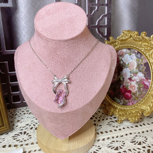 Pink diamond necklace