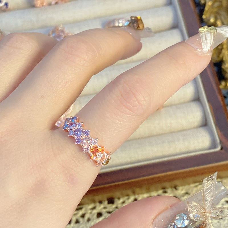 Rose gold diamond ring