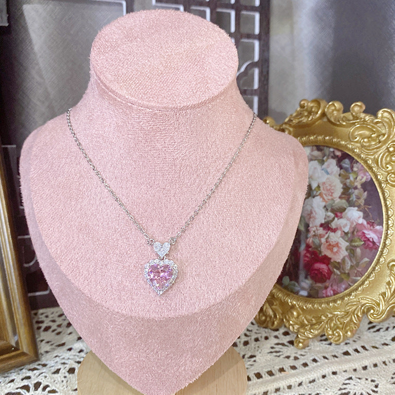 Pink diamond necklace