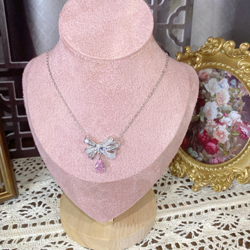 Pink diamond necklace