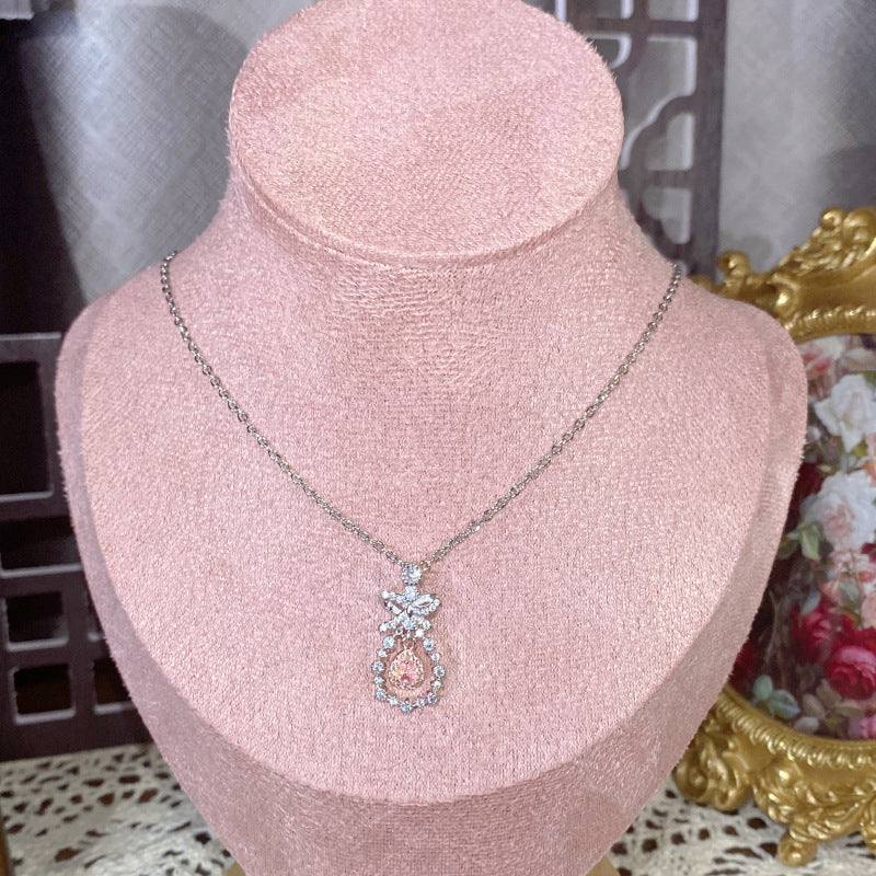 Pink diamond necklace