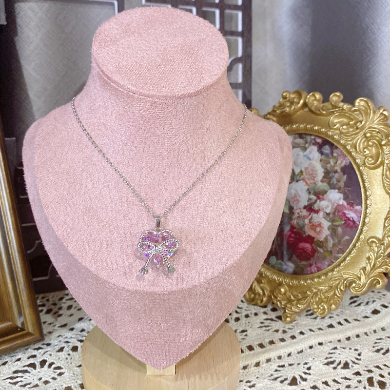 Pink diamond necklace