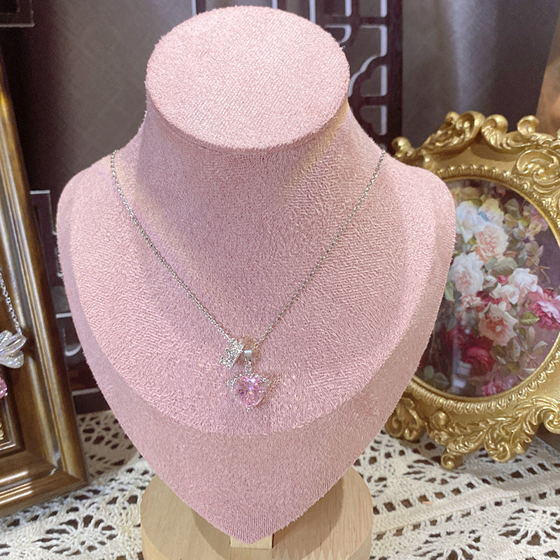 Pink diamond necklace