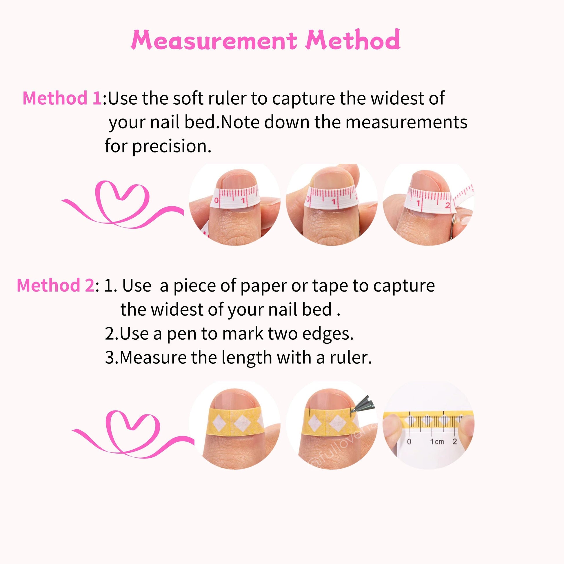 How to Measure Your Natural Nails for Custom Fit Press-On Nails Guide | Fullovenail