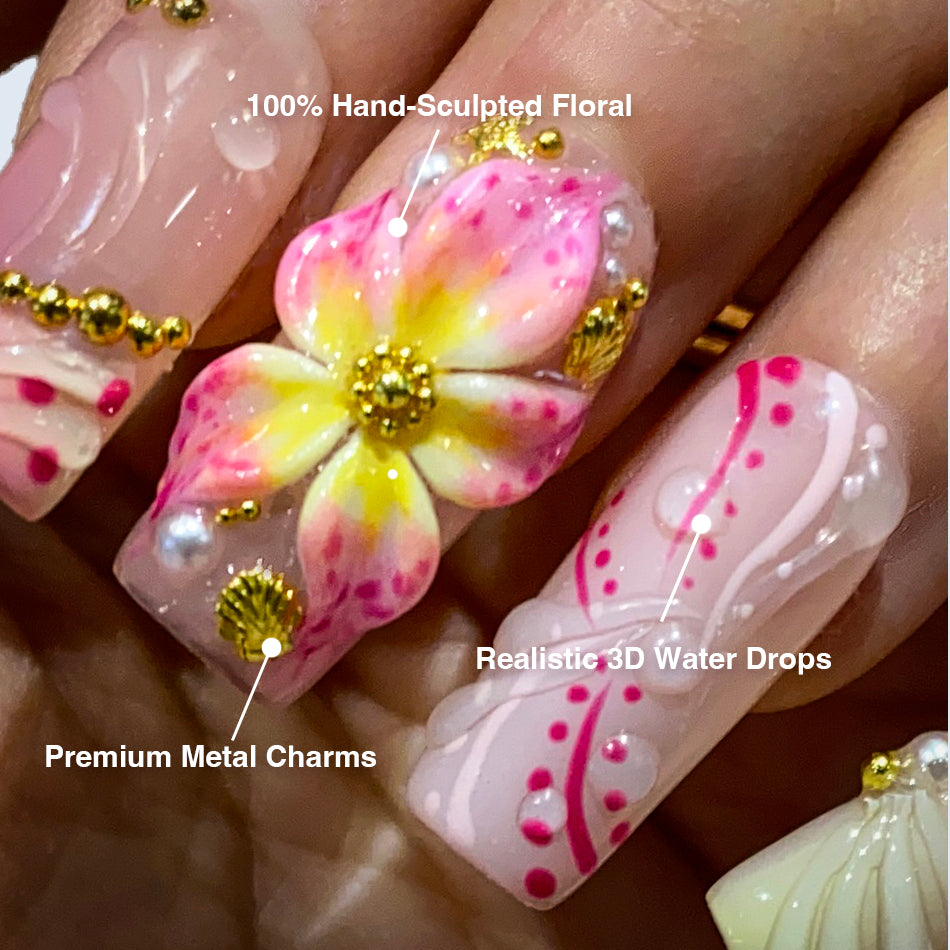Premium salon gel handmade fake nails mystery box unboxing view
