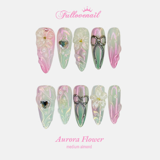 Aurora Flower Pink blue aurora crystal flower